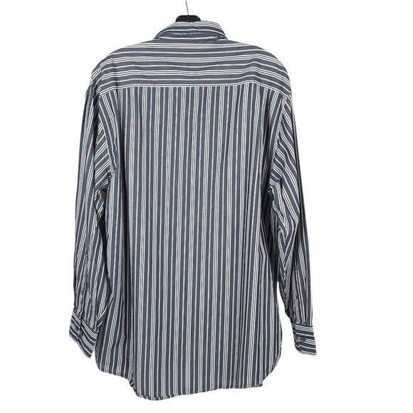 Greg Norman Long Sleeve Button Up Shirt Mens L Cotton Black Red White Stripe - Picture 2 of 10